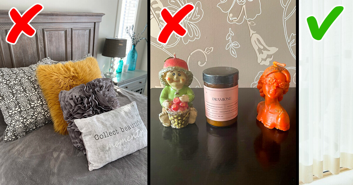 8 вещей, которые добавляют в спальню не уют и покой, а только визуальный шум