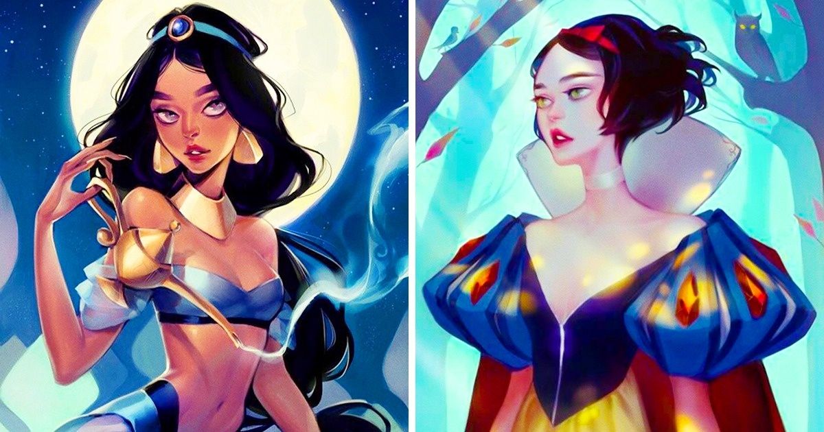 Художница показала, как выглядели бы диснеевские принцессы, если бы работали моделями