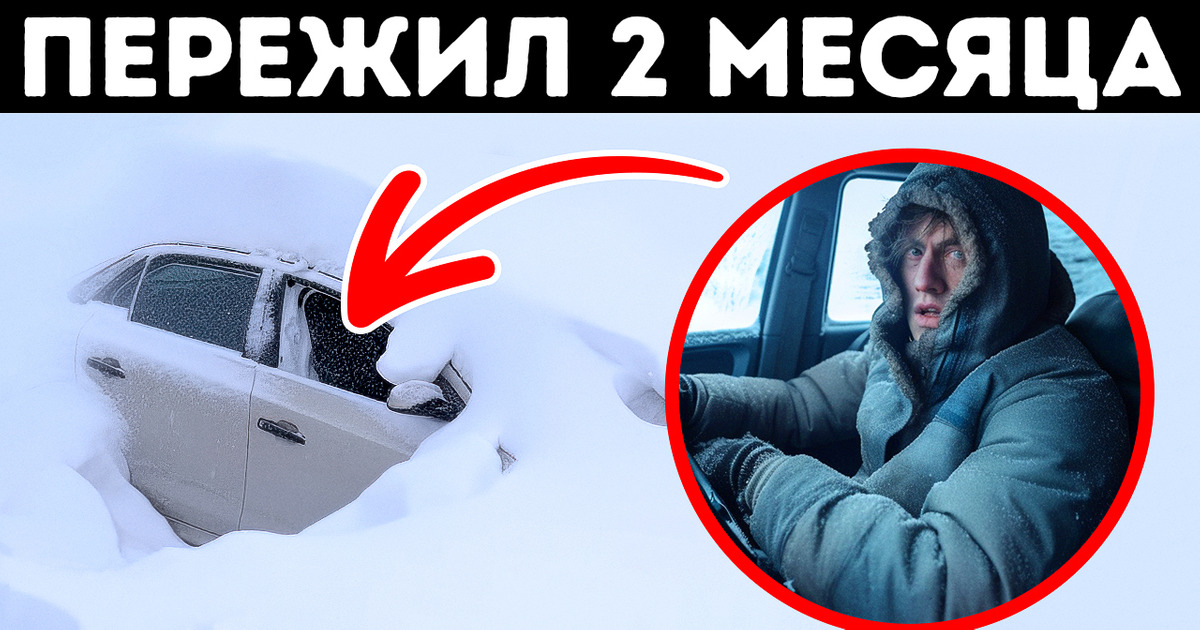 Человек, который застрял в своей машине на 2 месяца и выжил