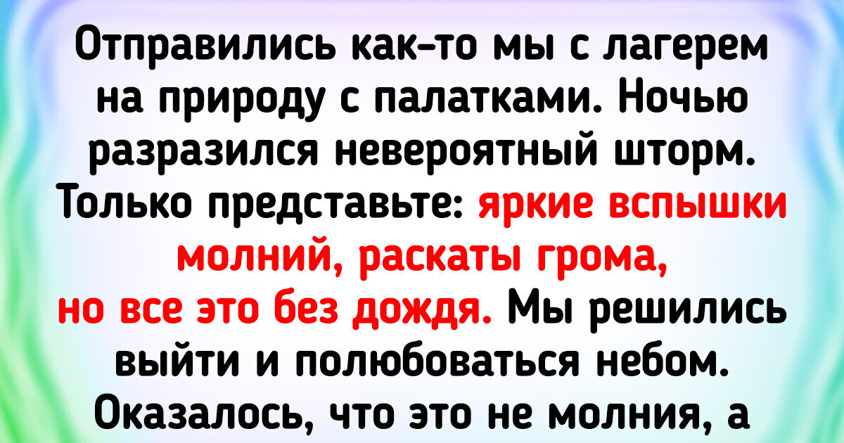 17 крутых историй, которых бы не было, если бы люди не решились поехать на природу отдохнуть