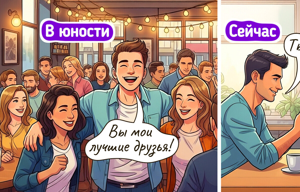 15+ честных комиксов о том, как меняется дружба, когда тебе немного за 30