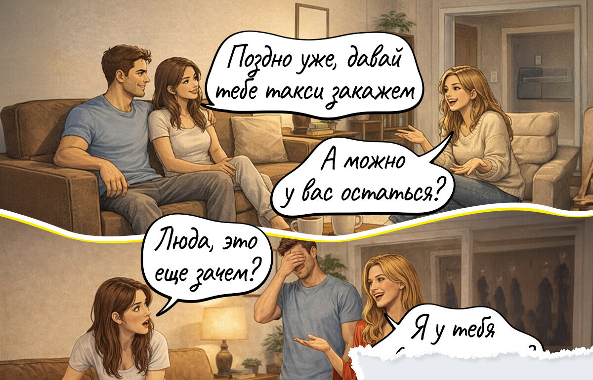 15 комичных сцен о гостях, которые приходят на 5 минут, а остаются в памяти на годы