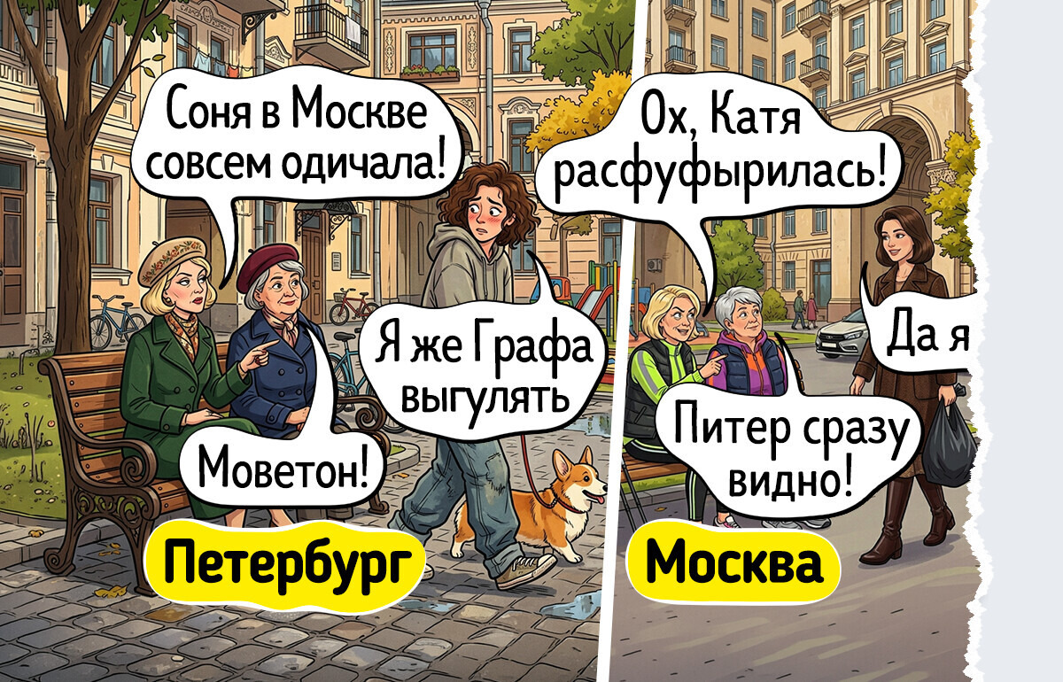 Я давно мотаюсь между Москвой и Петербургом и сравнила их по деталям, которые знают только местные