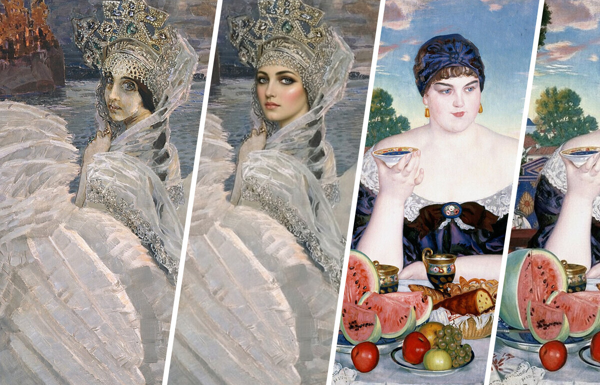 15 красавиц с портретов, которые преобразились с помощью современного макияжа