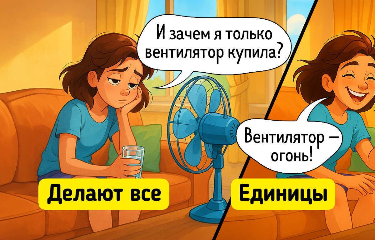10 трюков, которые помогут спастись от жары без кондиционера 10 трюков, которые помогут спастись от жары без кондиционера