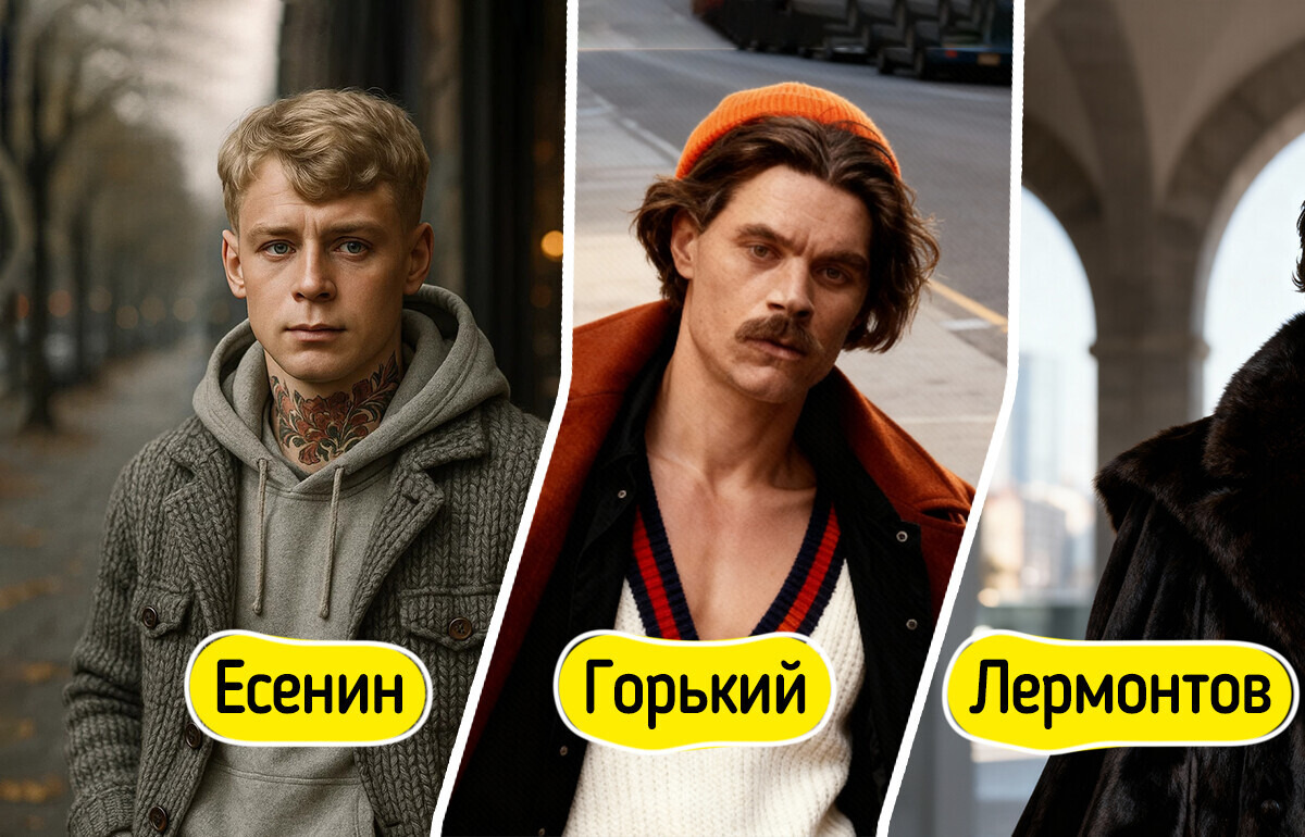Как бы выглядели 18 писателей и поэтов, если бы жили в наше время и одевались по последней моде
