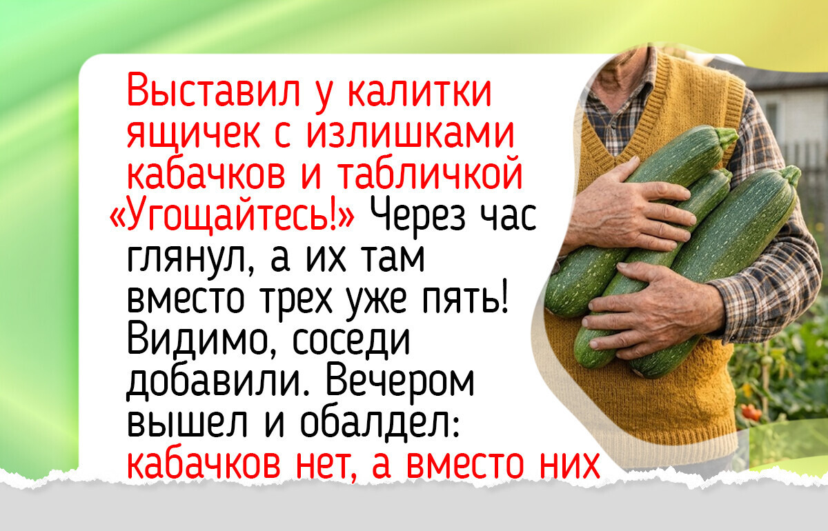 Дачник решил раздать лишний урожай, а получил взамен то, чего никак не ожидал Дачник решил раздать лишний урожай, а получил взамен то, чего никак не ожидал