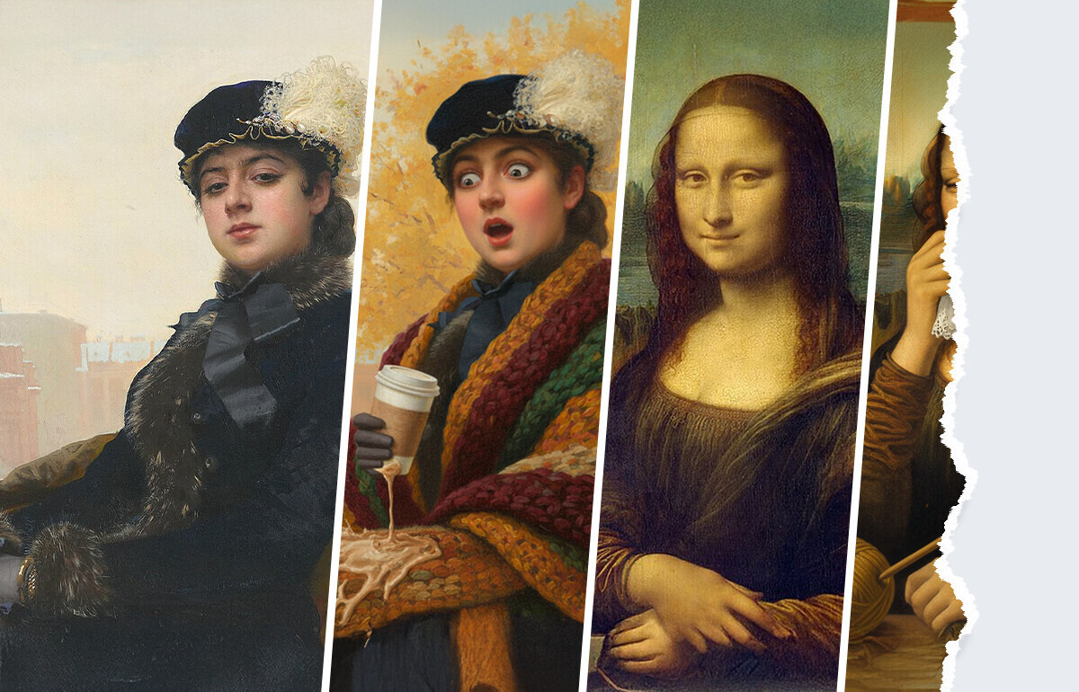 Как проживали бы осень 15 персонажей известных картин, если бы были обычными людьми Как проживали бы осень 15 персонажей известных картин, если бы были обычными людьми