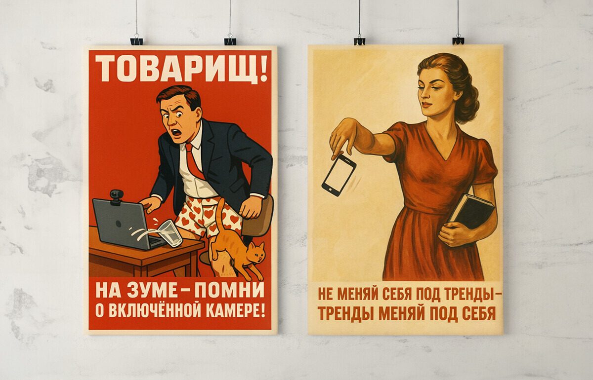 Мы пофантазировали, как могли выглядеть ретро-плакаты, если бы их придумали в наши дни