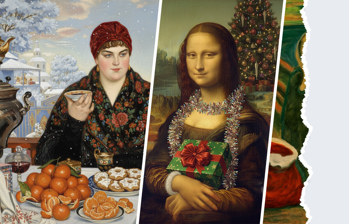 Мы «перерисовали» 15 героев известных картин в новогоднем стиле. И это просто сказка