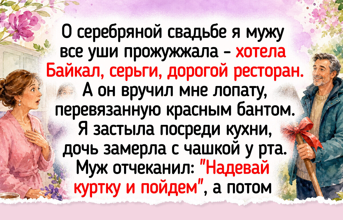 Муж вручил мне на 25-летие свадьбы лопату, и это был лучший подарок в моей жизни