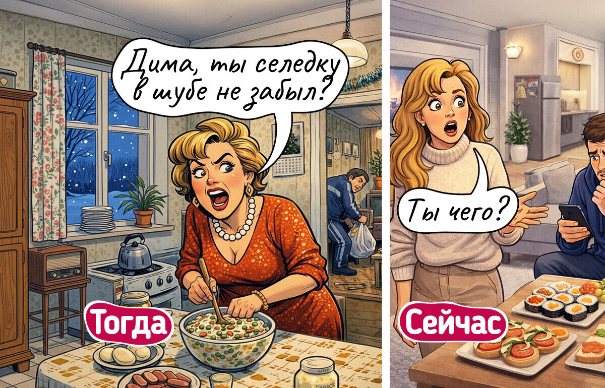 Праздники 20 лет назад и сегодня. Комиксы, в которых слишком много правды