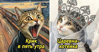 18 картин, в которых людей заменили котами, и получилось не хуже оригинала