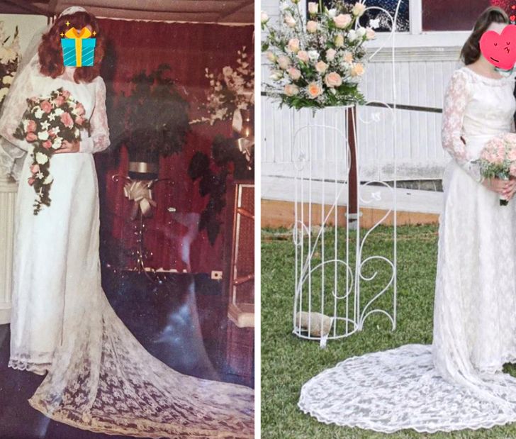 20+ девушек, которые рискнули выйти замуж в свадебных платьях своих бабушек и мам