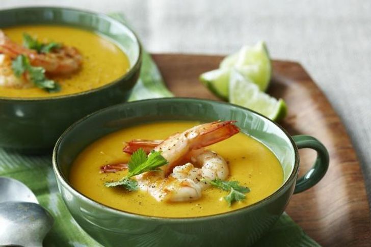 Рецепт супа с креветками и овощами