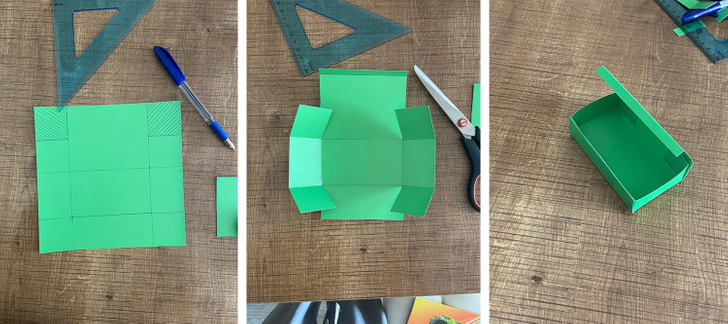 Как сделать коробку из бумаги. Оригами коробочка. Бумажные поделки для детей своими руками без клея