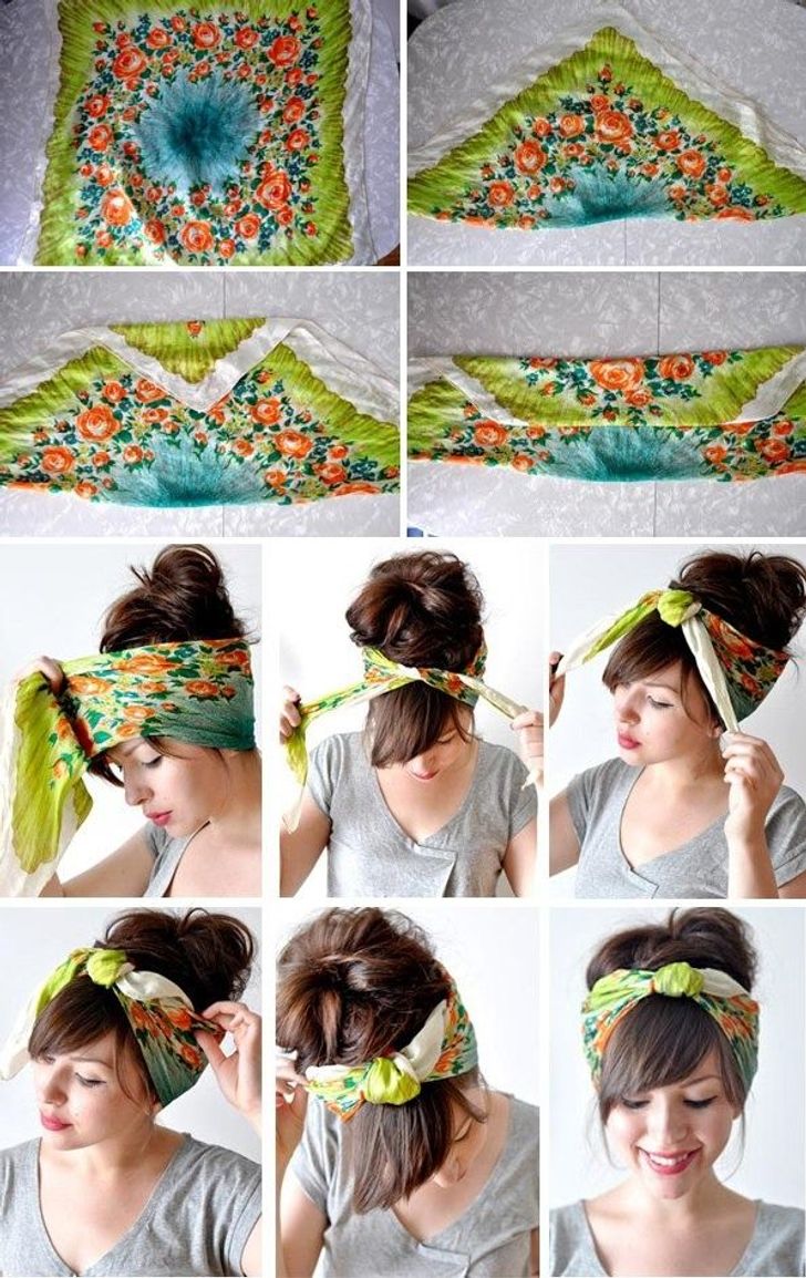 Как красиво завязывать платки на голове - стильные варианты