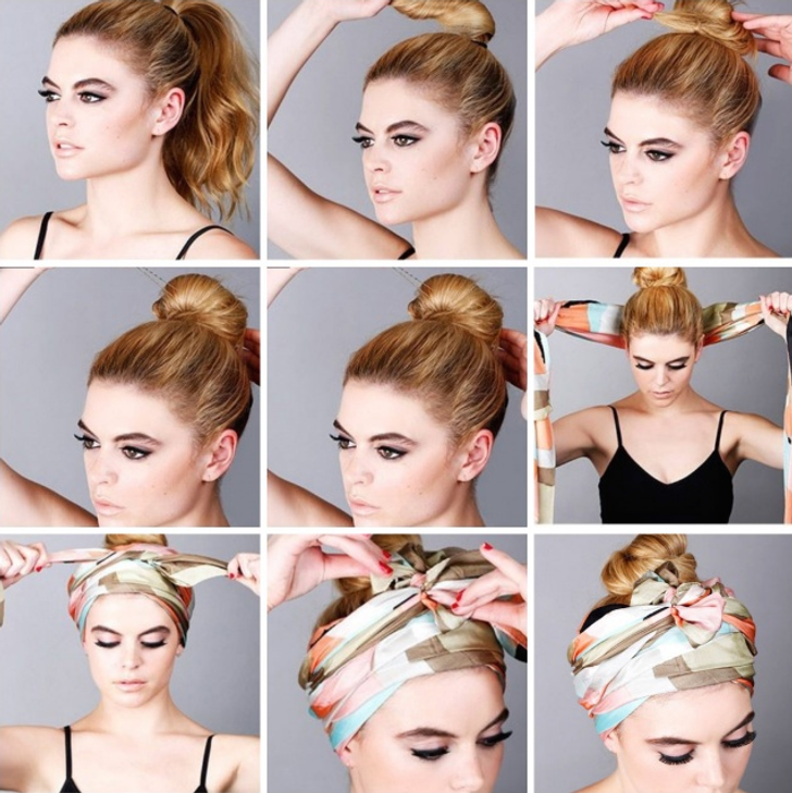 8 модных способов завязать шарф на голове: инструкции и фото
