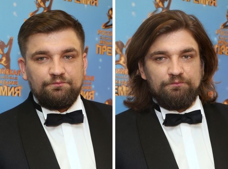 Как бы выглядели 20+ наших знаменитых мужчин, если бы они решили отрастить длинные волосы