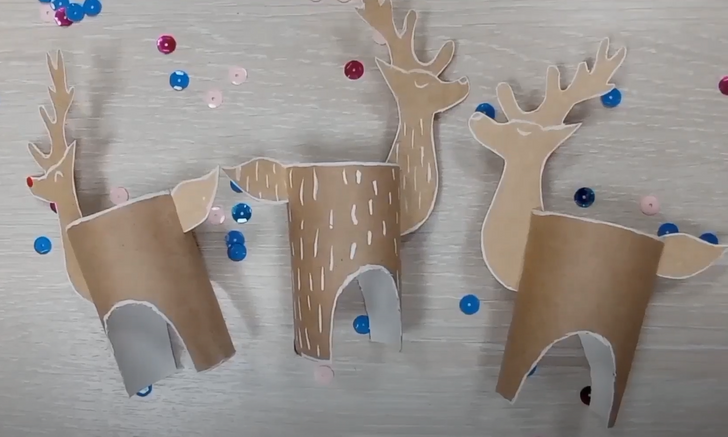Как сделать оленя на Новый год своими руками из разных материалов?